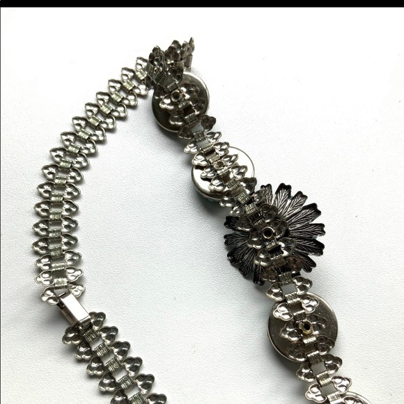 VTG Faux Turquoise Western Style Choker Necklace - Picture 3 of 4